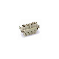 Insert HE, Raccordement à ressort, femelle, 24 pin, 16A, Polycarbonate, 24B|48B 